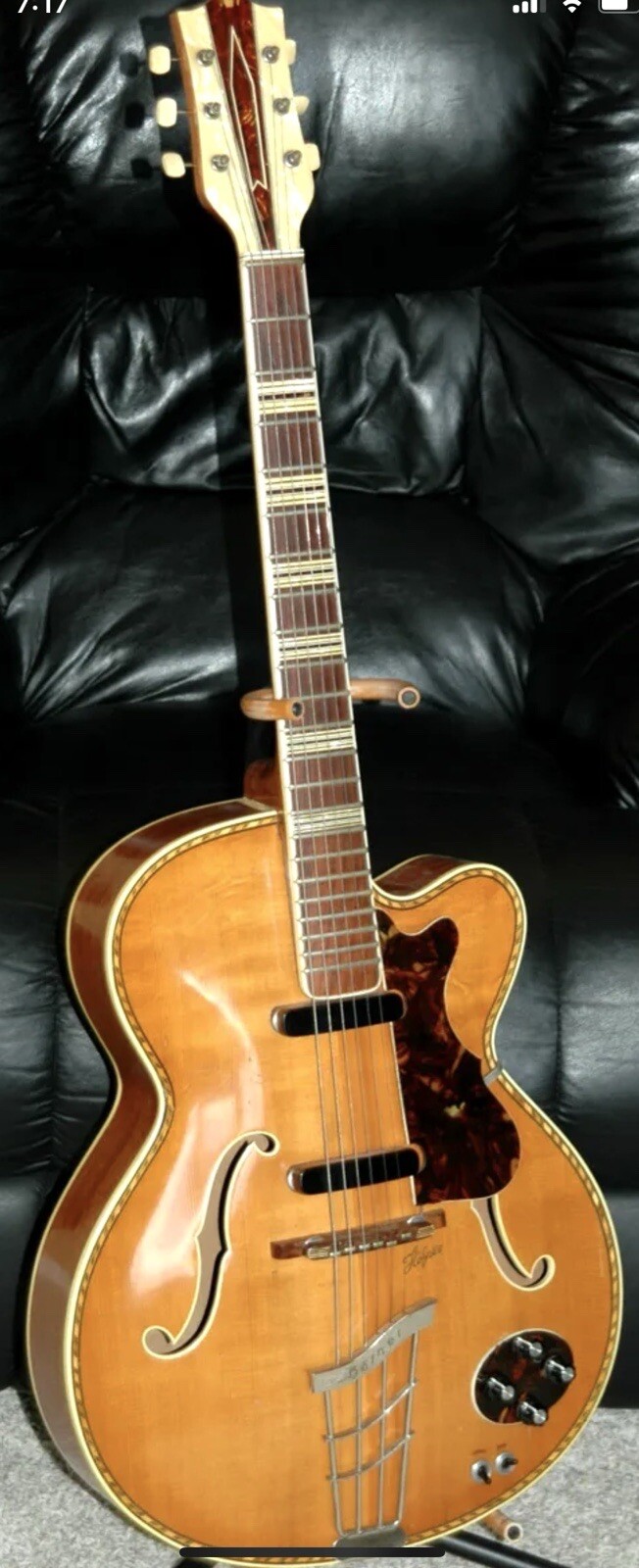 Rare Vtg Hofner Electric Guitar Made in W. Germany