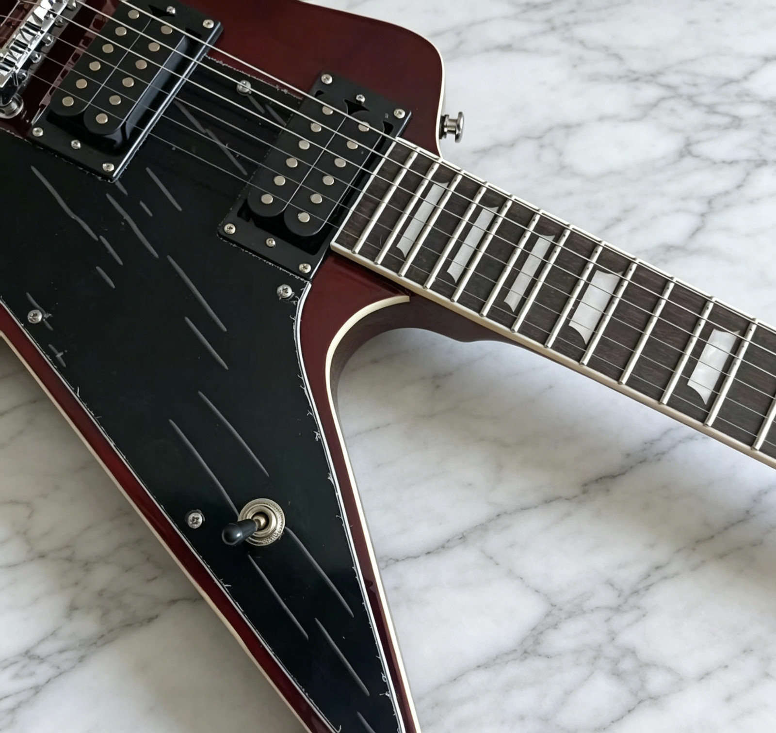 US warehouse Wine Red Electric Guitar HH pickup Chrome Hardware Fast Ship