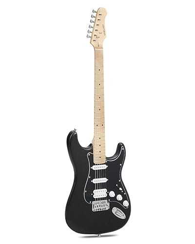Beginner Electric Guitar ST Style Full Size Kit with Gig Bag Tuner Strap Cable
