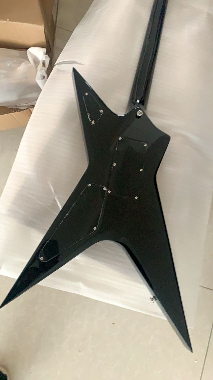 Dimebag Darrell Electric Guitar Silver Metal Top with Letter Inlay
