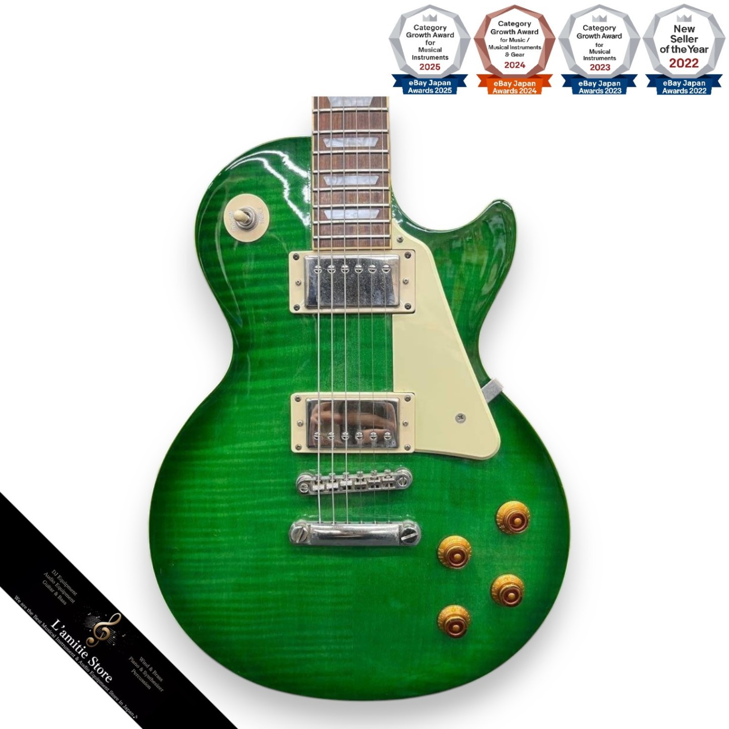Epiphone Les Paul Standard Pro Green Burst Electric Guitar USED