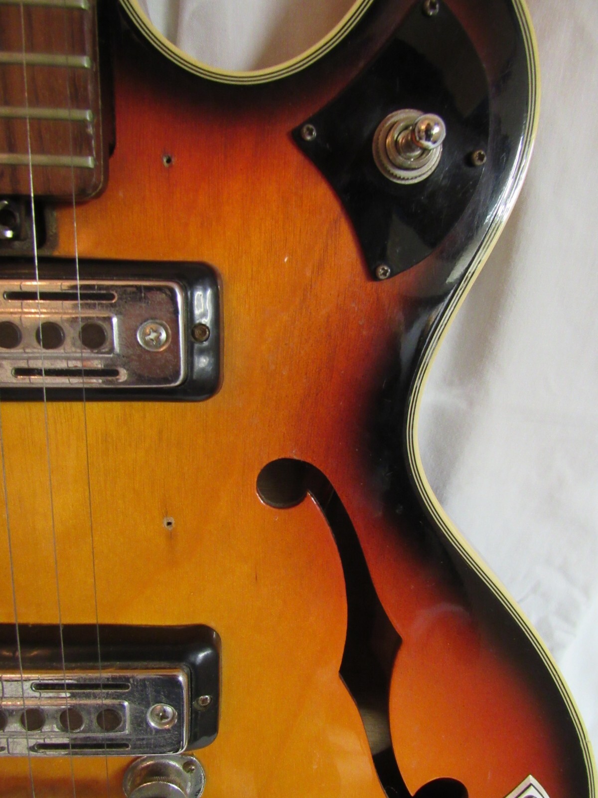 1964-1968 Teisco EP 2T Del Rey Electric Guitar “Dark Sunburst”