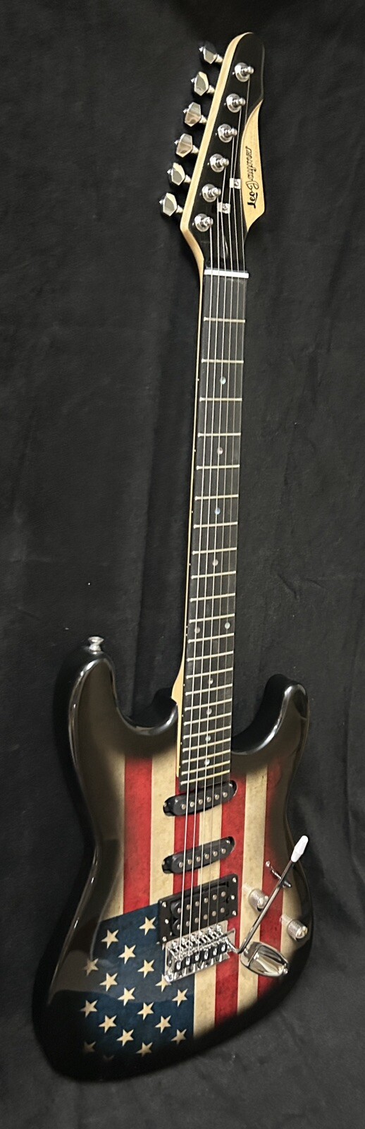 USA Flag Electric Guitar And Amp