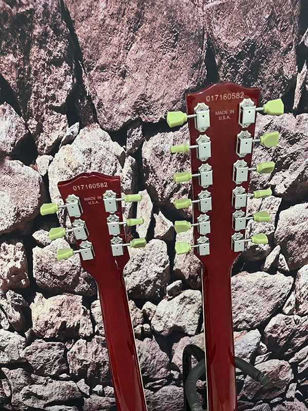 Factory Electric Guitar S G Double Neck 12+6 Strings Hot Sale