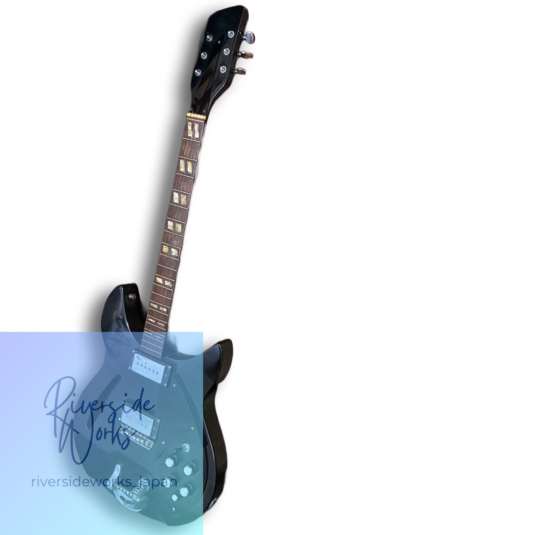 Rickenbacker 330 Model Black Electric Guitar with Hard Case