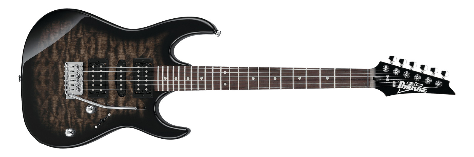 Ibanez GRX70QA, Transparent Black Sunburst