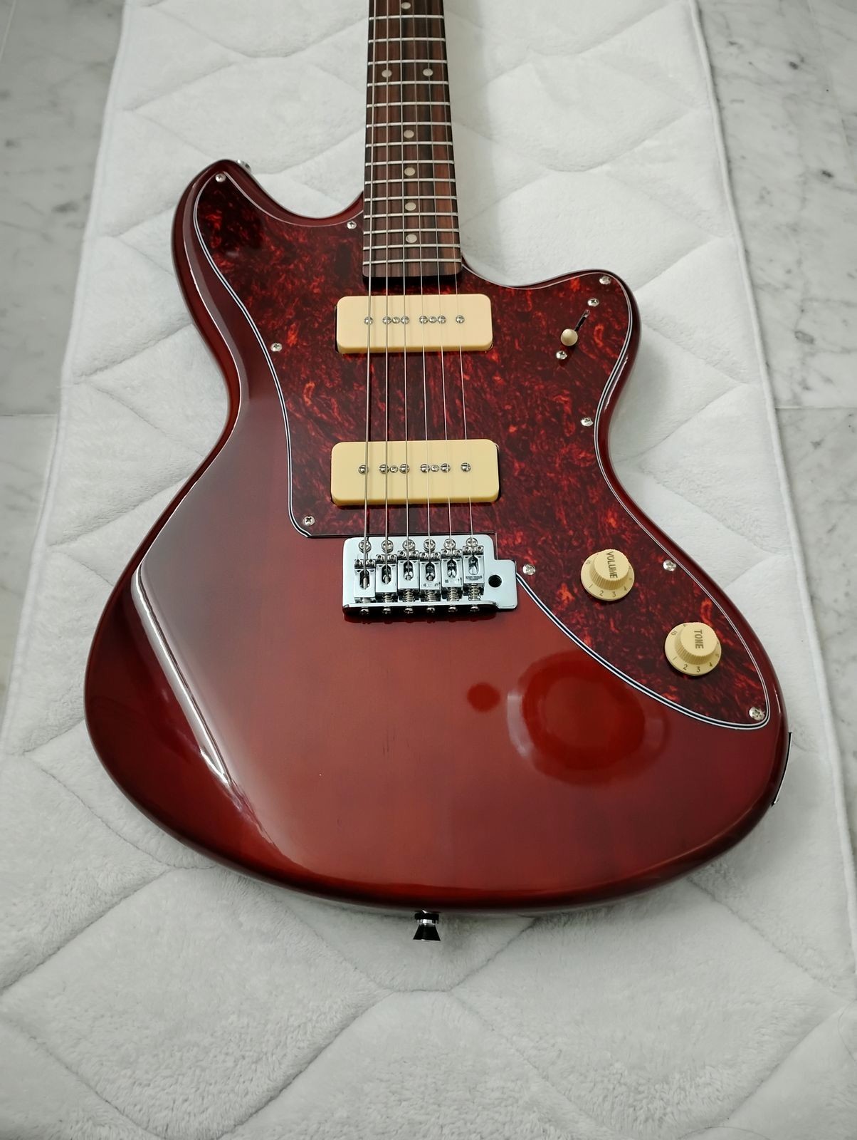Reville Offset Jazzmaster-Style Guitar w P90 UPGRADED Lindy Fralin Mini Humbuckr