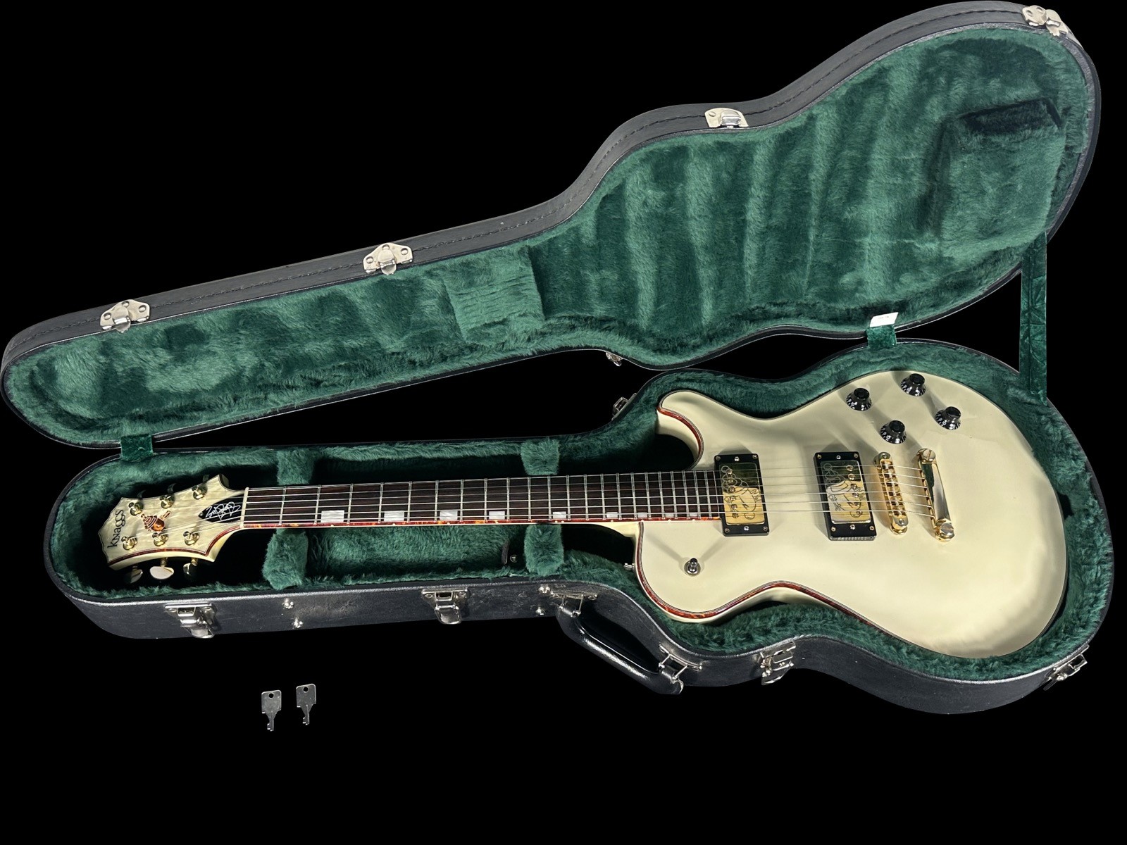 2015 KNAGGS SSC II STEVE STEVENS SIGNATURE SINGLECUT~ CREME w TORTOISE BINDING