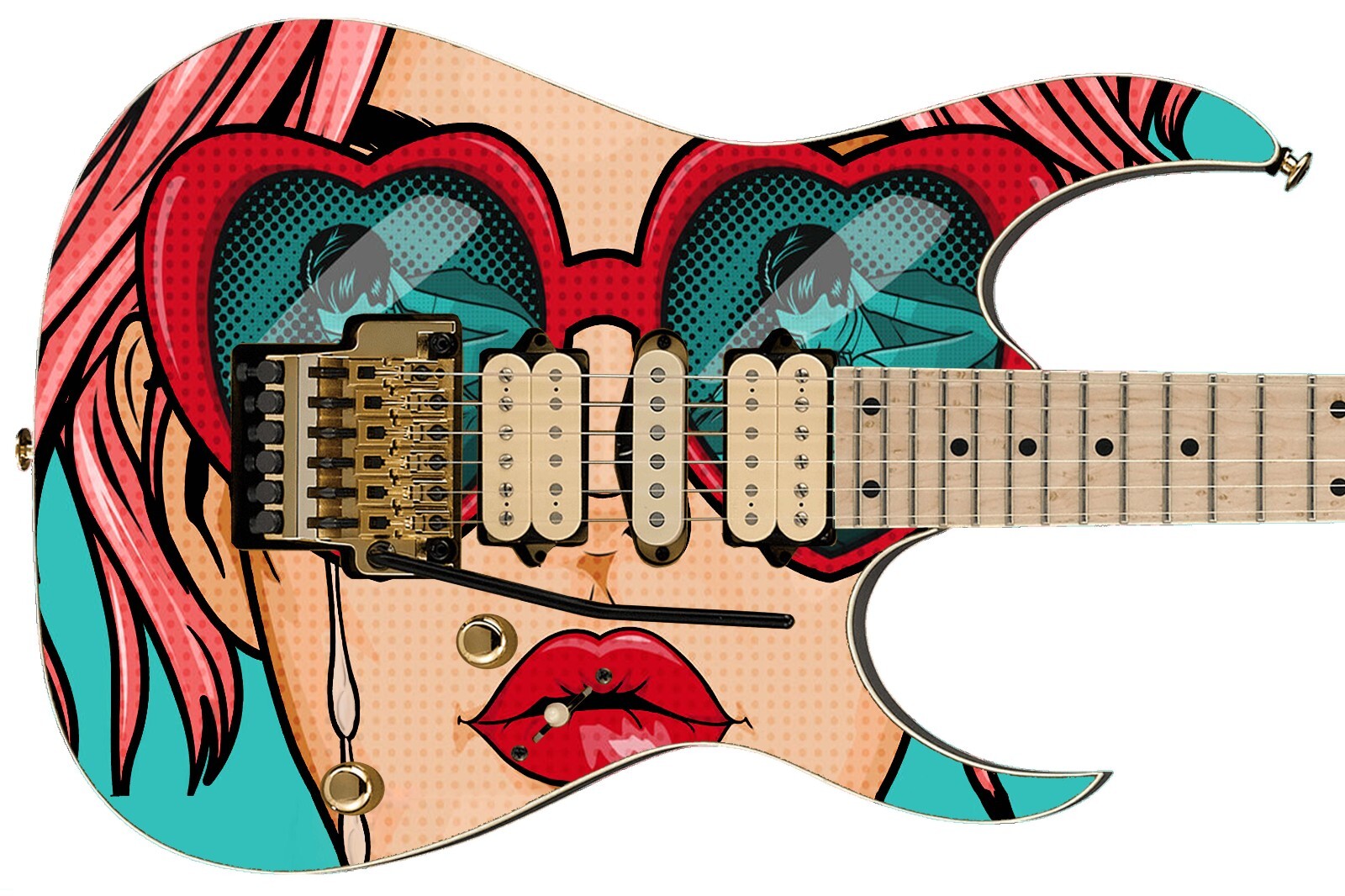 Guitar Skin Wrap Axe Re-Skin Pop Rock Dirty Little Secret Groupie Girl – 1218