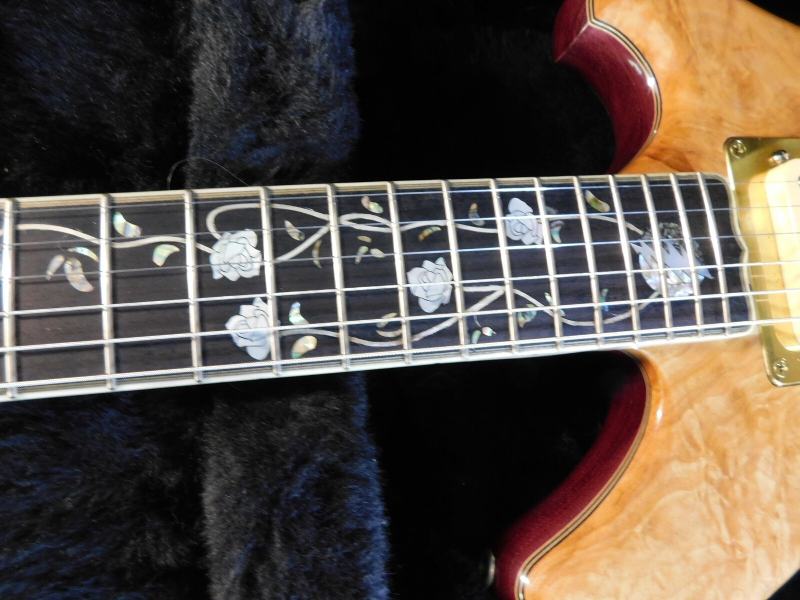 Bil Mitchell Tribute 2 Electric Guitar Maple Burl/Purpleheart !