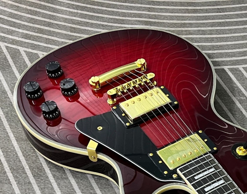 Custom Red Electric Guitar, HH pickups, Gold Hardware rosewood fretboard 22frets