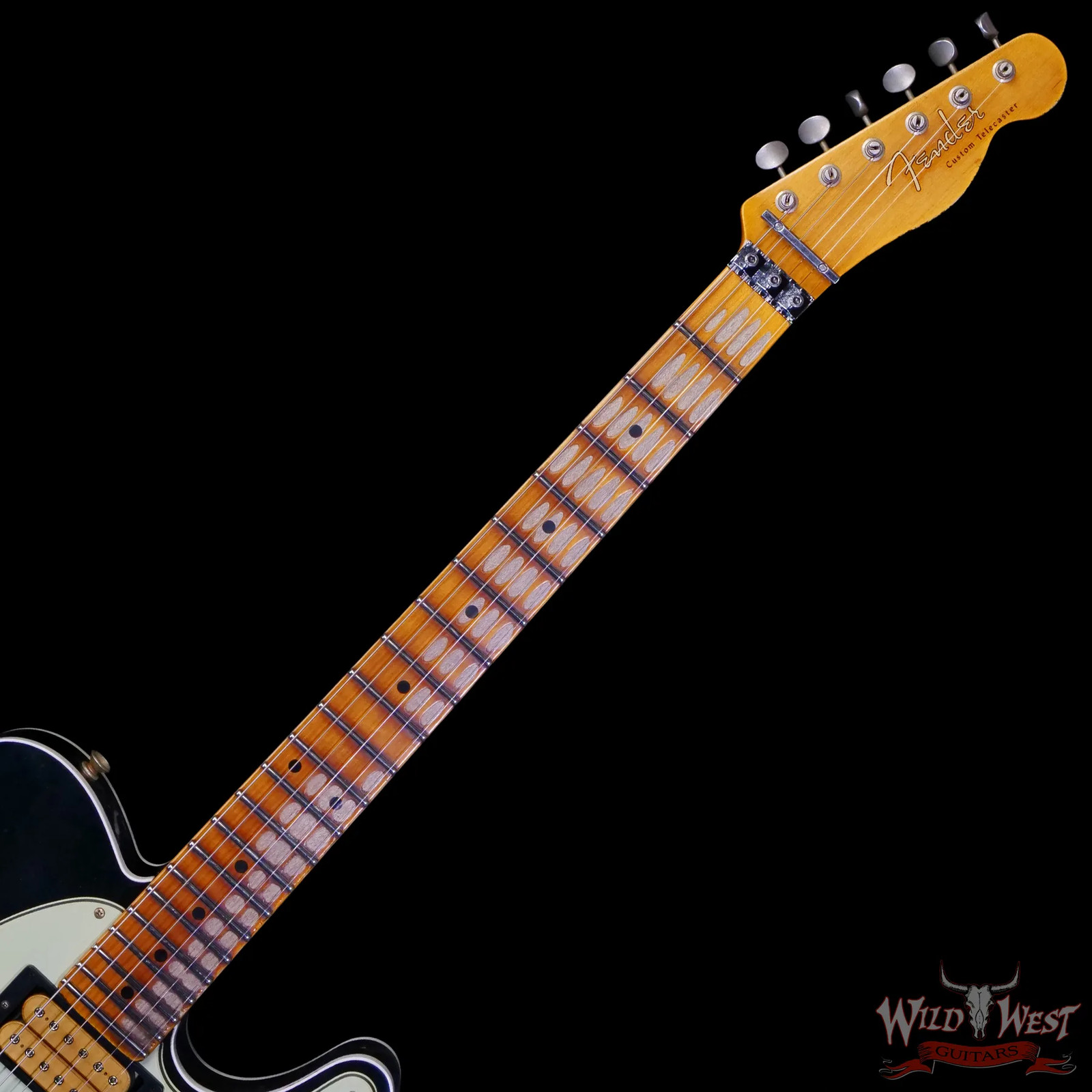 Fender Custom Shop Lightning Telecaster Floyd Rose HH Heavy Relic Black 8.30 lbs