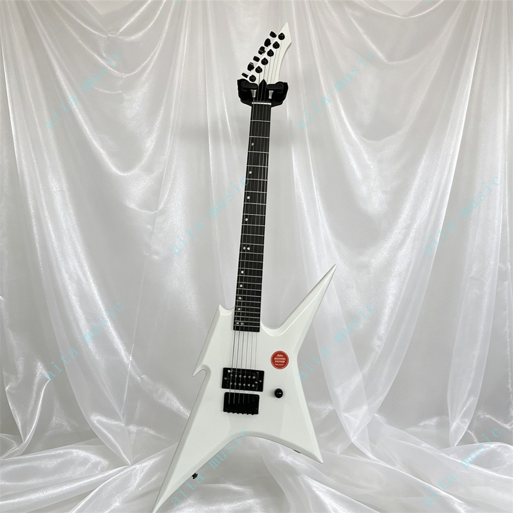 Solid Electric Guitar Stainless Rounded Fret Edge FR Bridge White Fast Shipping