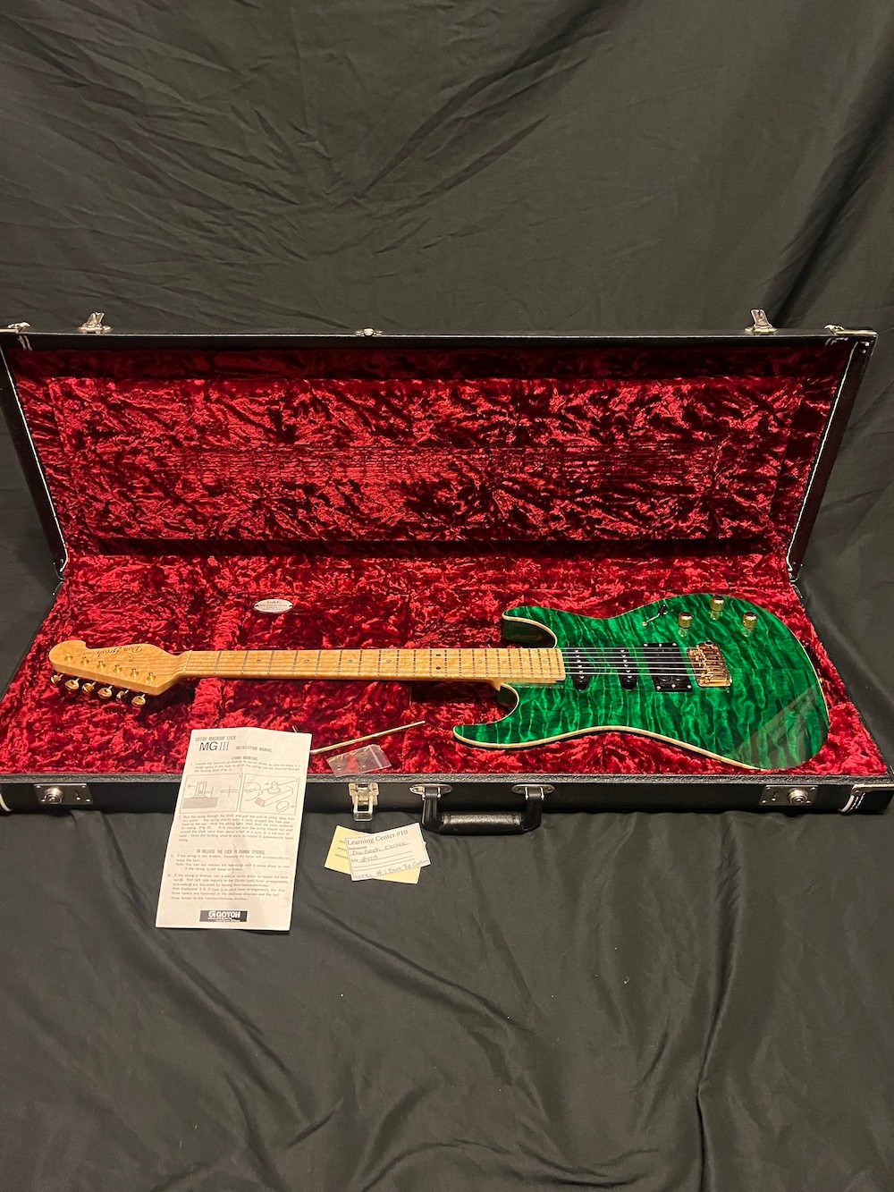 Don Grosh Bent Top Custom Guitar Emerald Green Quilt Top-Birdseye Neck W/OHSC