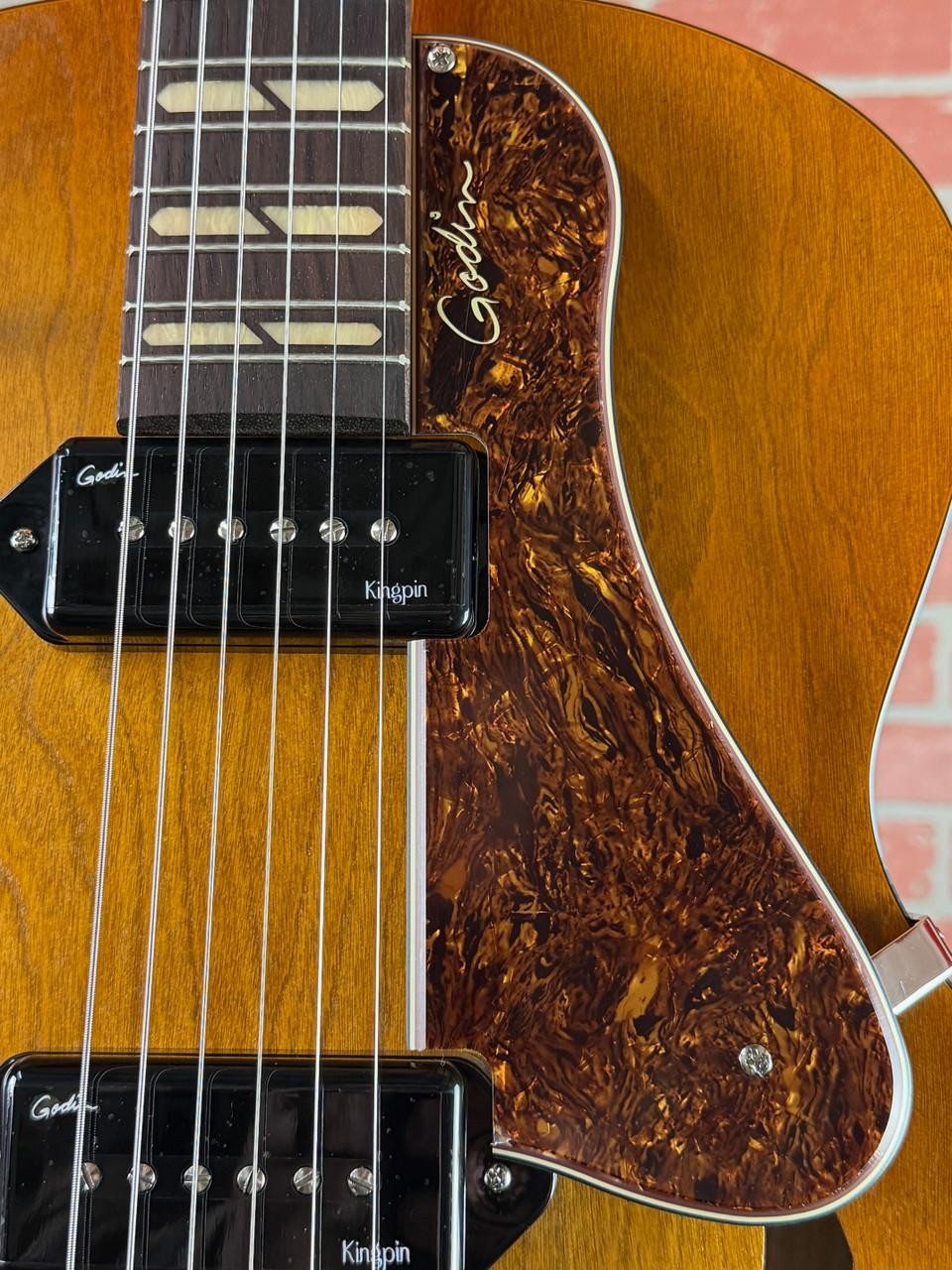 Godin 5th Avenue Jumbo P90 Hollow-Body Electric Guitar – Harvest Gold