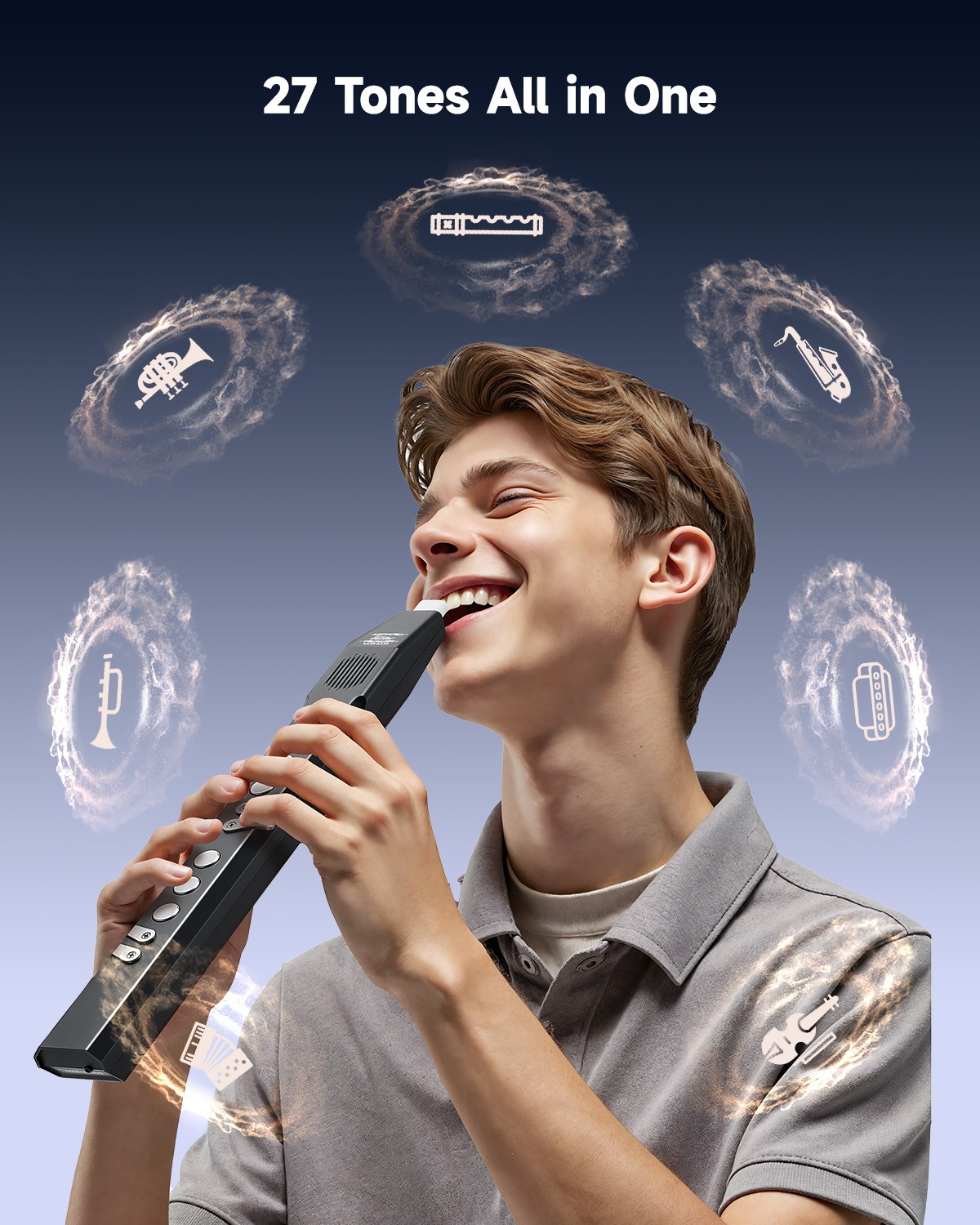 Eastar EDA-100 Electric Saxophone For Beginner 27 Tones Digital Woodwind New.