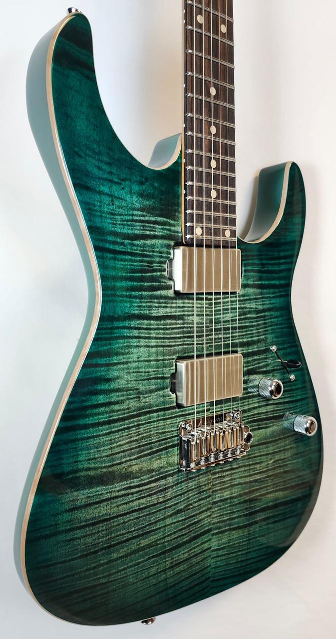 Tom Anderson Angel, Flame Maple Top, Ziricote FB, HC1/HC2+, Cajun Key Lime to Te