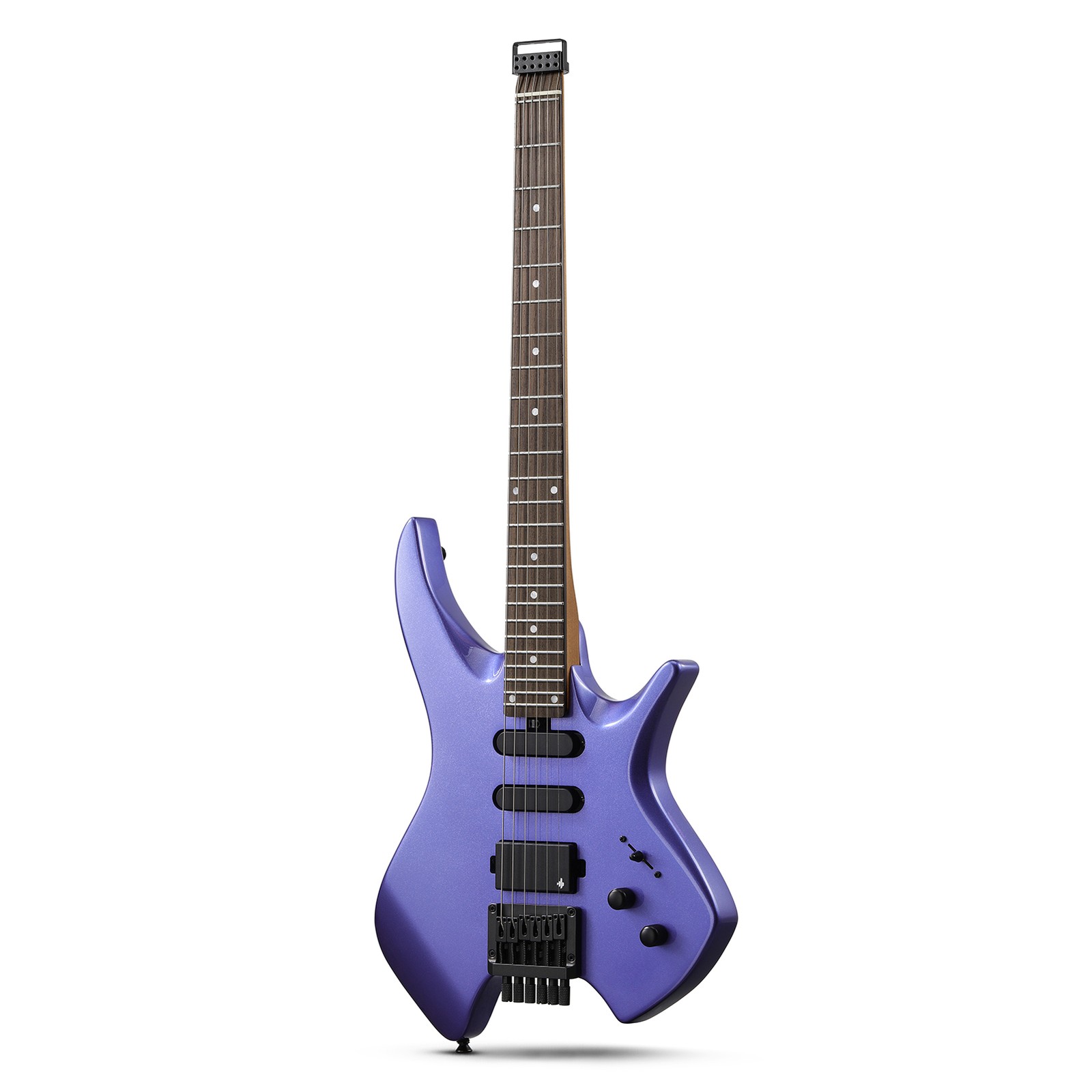 Donner HLX-500 Headless Guitar – HSS Solid Body Electric Guitar for Gig Purple