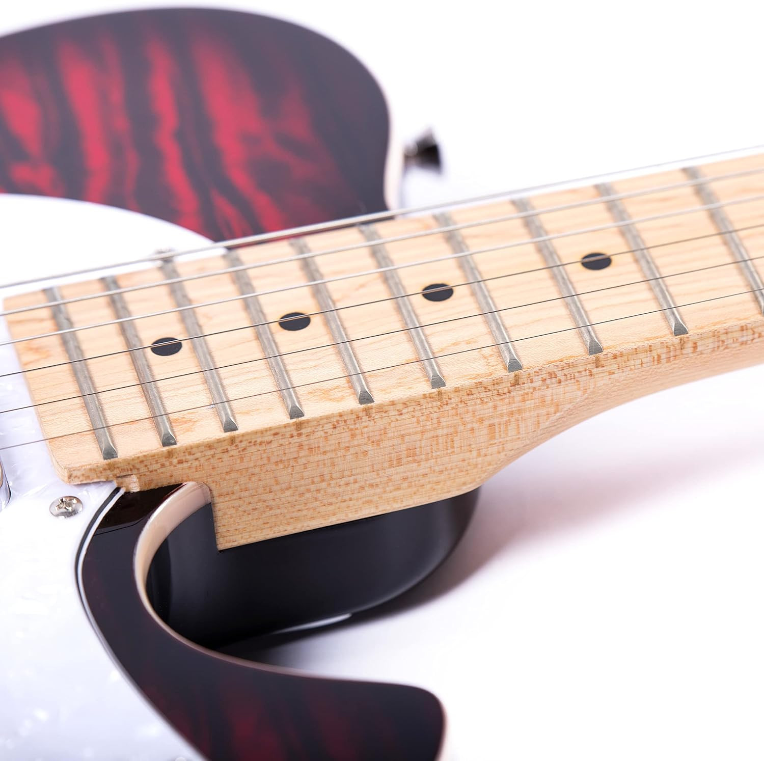 Grote Electric Guitar Semi-Hollow Body Single F-Hole Printed Tele Style Guitar