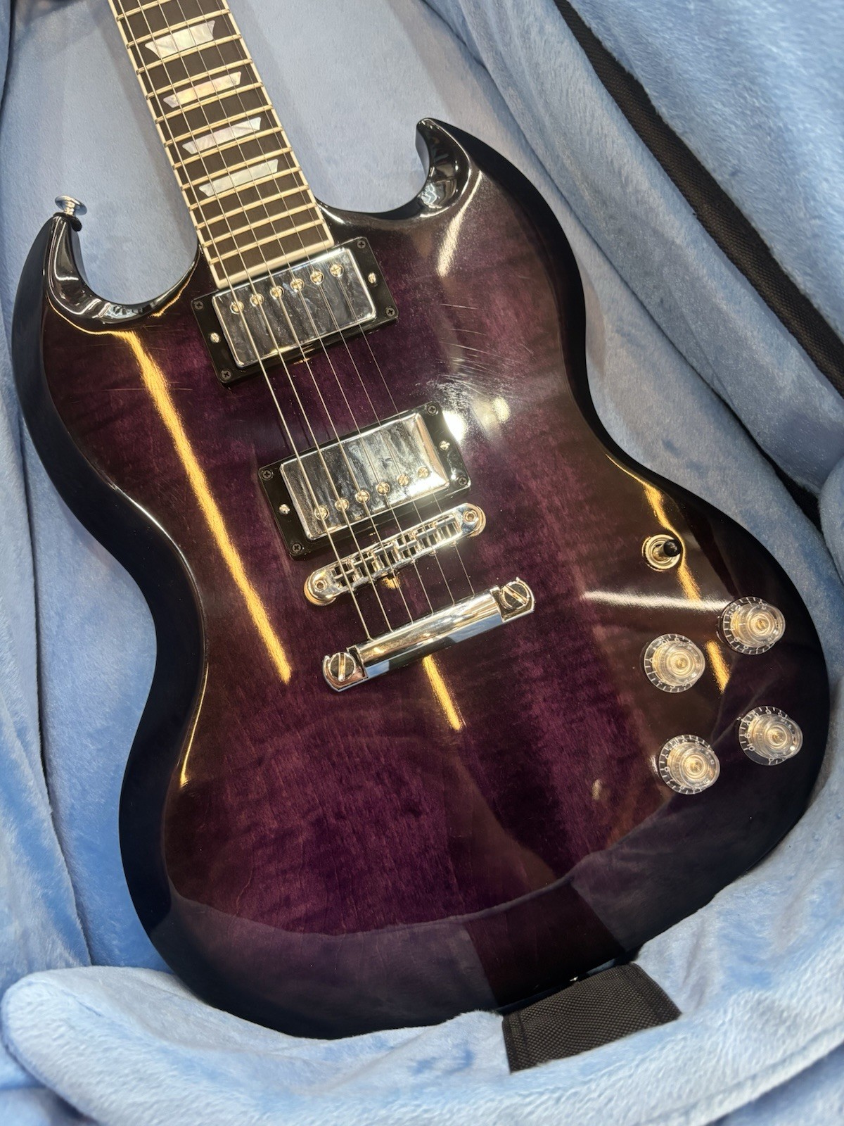 Gibson SG Modern Dark Purple Burst Electric Guitar USA w/ Gator Transit Gig Bag