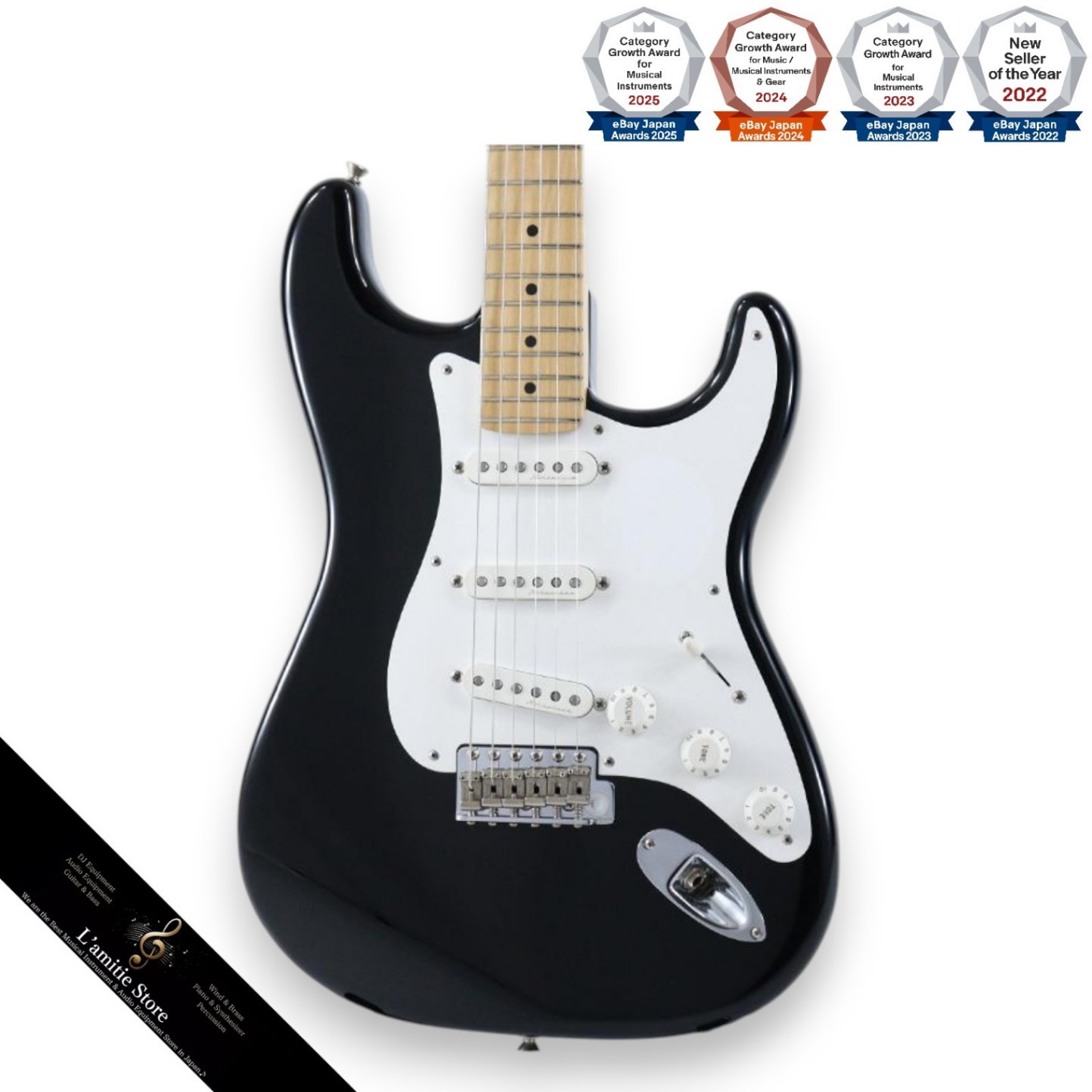 Fender Eric Clapton Stratocaster Black Allder Body OnePiece Maple Neck