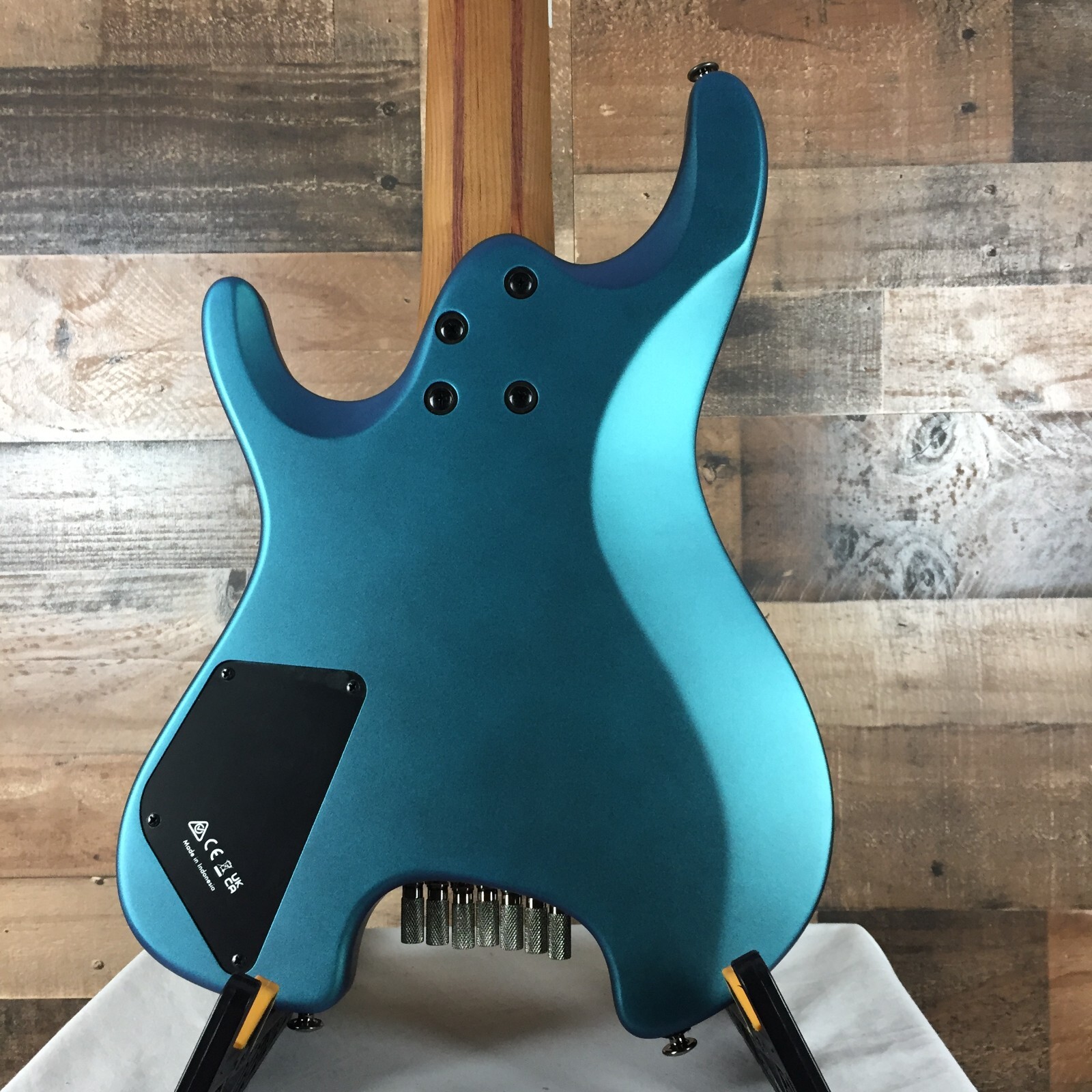 Ibanez Q547 7-String Electric Guitar, Blue Chameleon Metallic Matte, Gig Bag 083