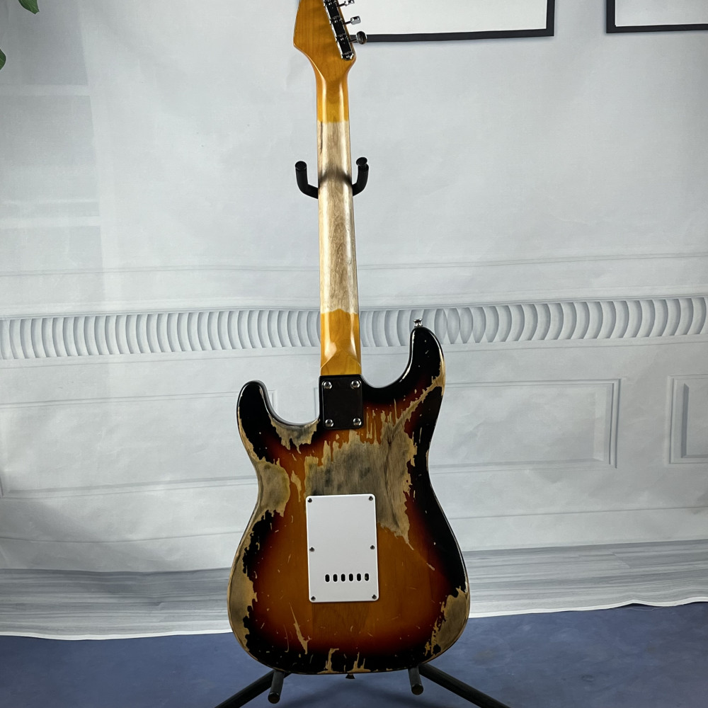 In stock Heavy Relics Sunburst Aged Electric Guitar Rosewood Fingerboard 21 fret