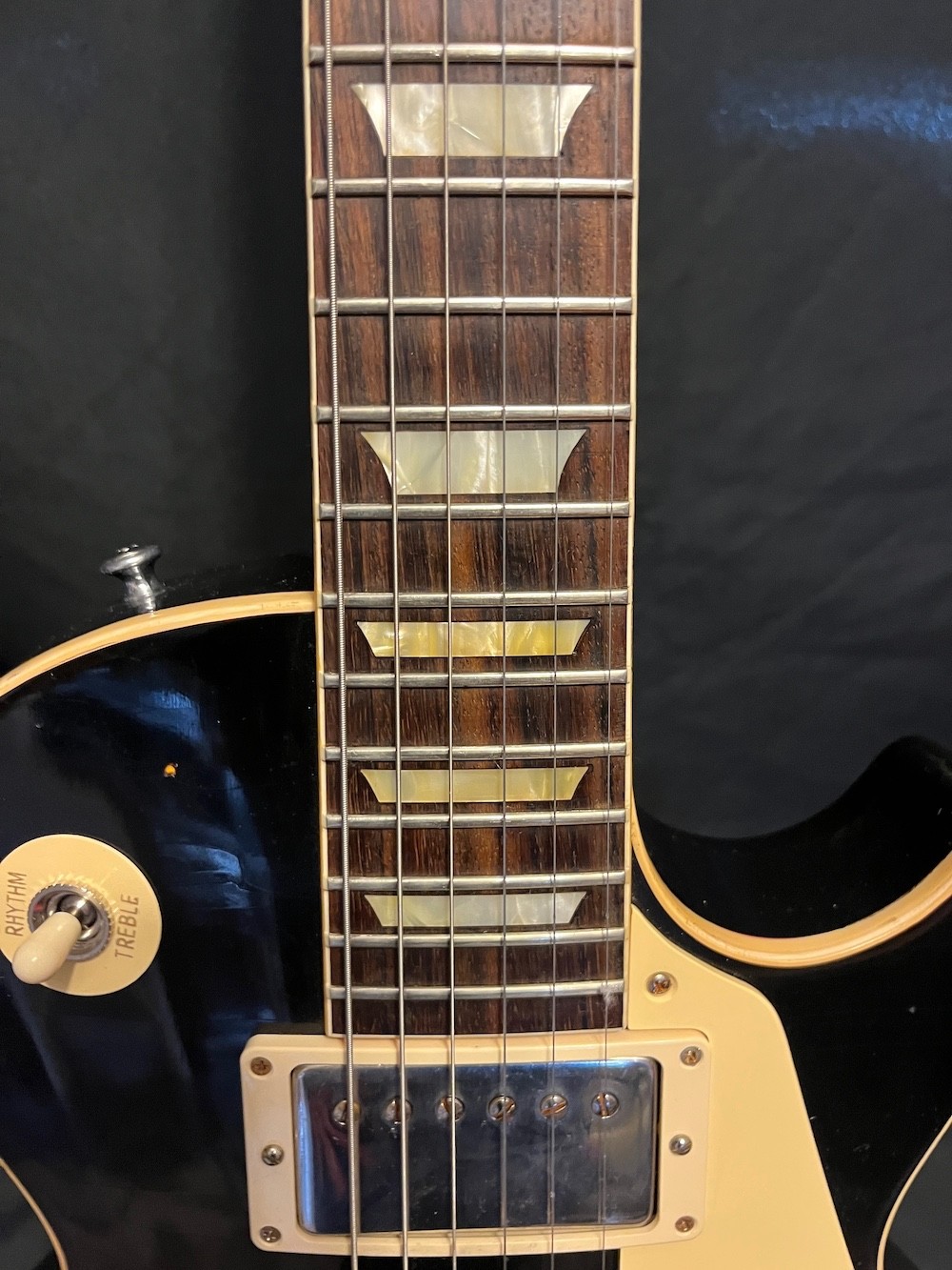 2017 Gibson Custom Shop Les Paul Standard Painted Over Aged Ebony Cherry/Sunburs
