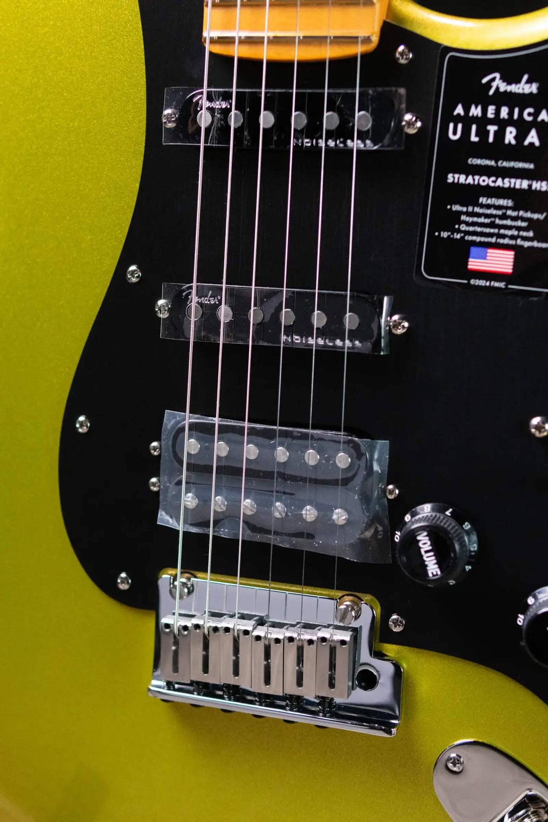 Fender American Ultra II Stratocaster HSS Electric Guitar – Solar Flare with Har