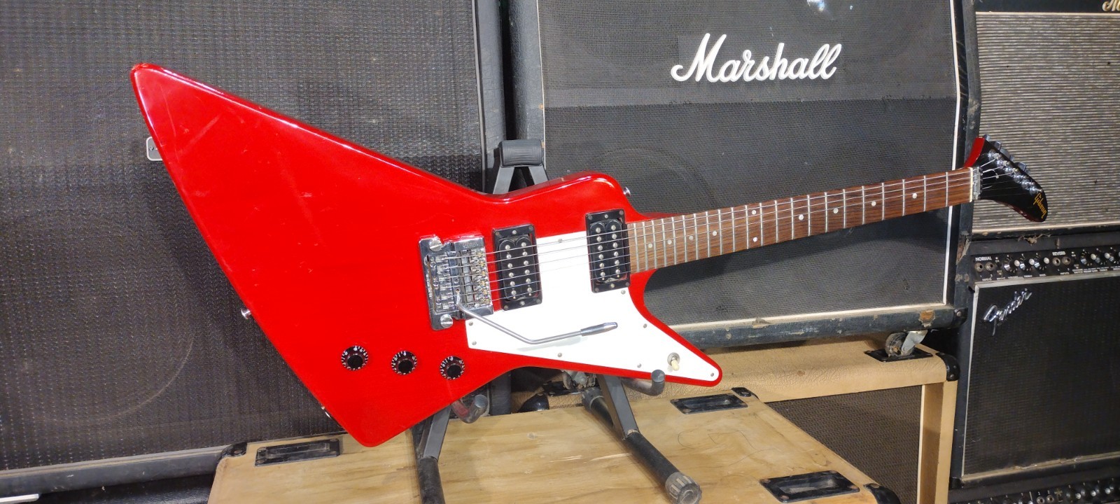 1984 Gibson Explorer Translucent Ferrari Red Kahler Tremolo