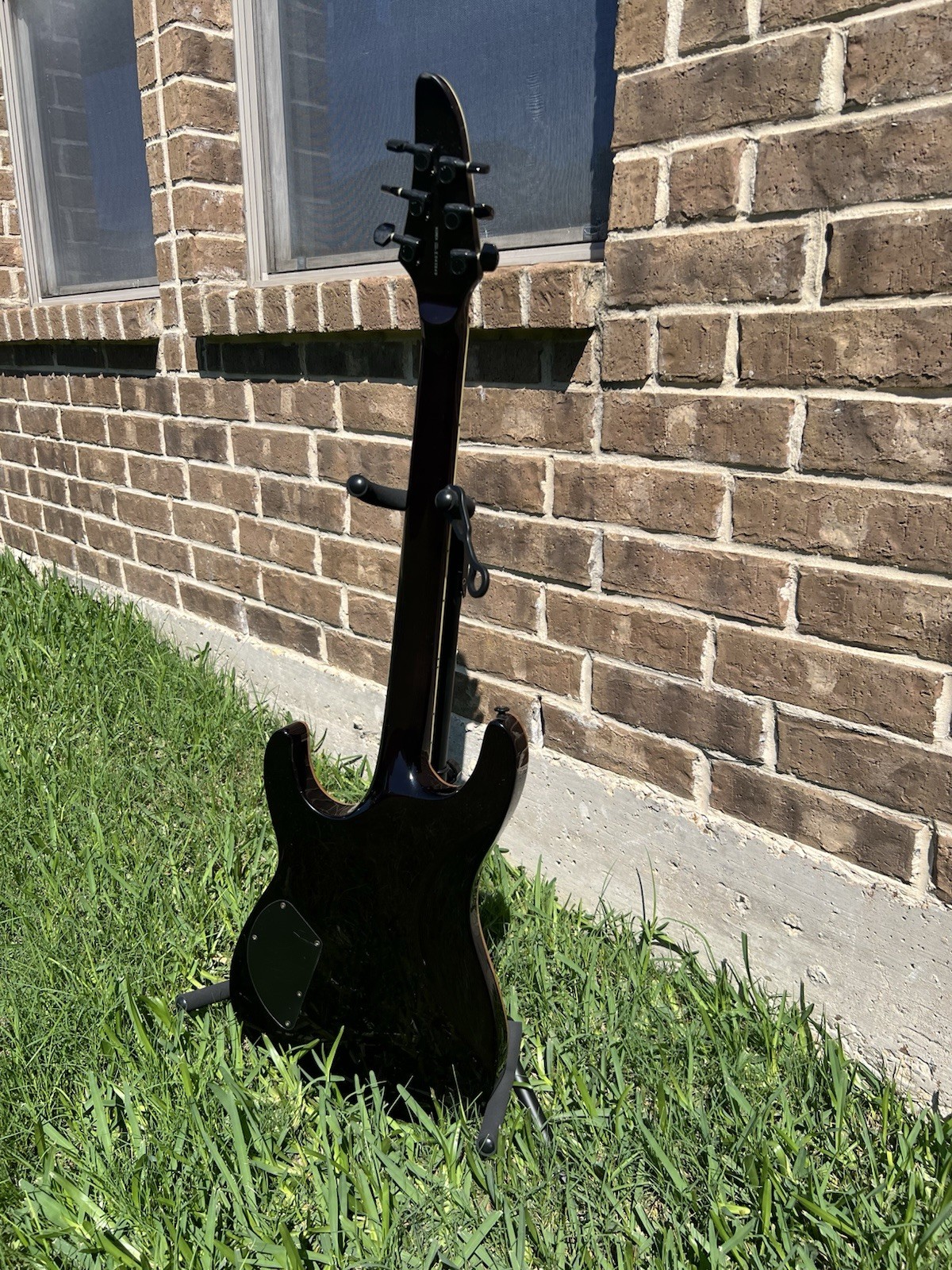 Rare Early 2000 ESP LTD H-300 Neck Thru Flame Top Black Burst w/ EMG HZ Pickups
