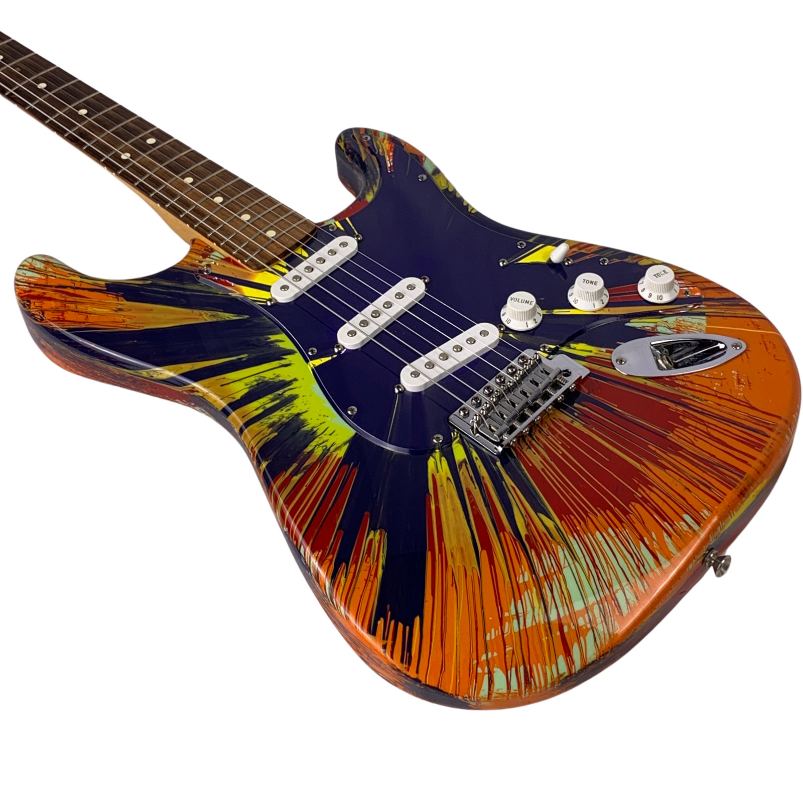 Fender FSR Splattercaster Standard Stratocaster 2003 Violet, Graffiti Yellow,