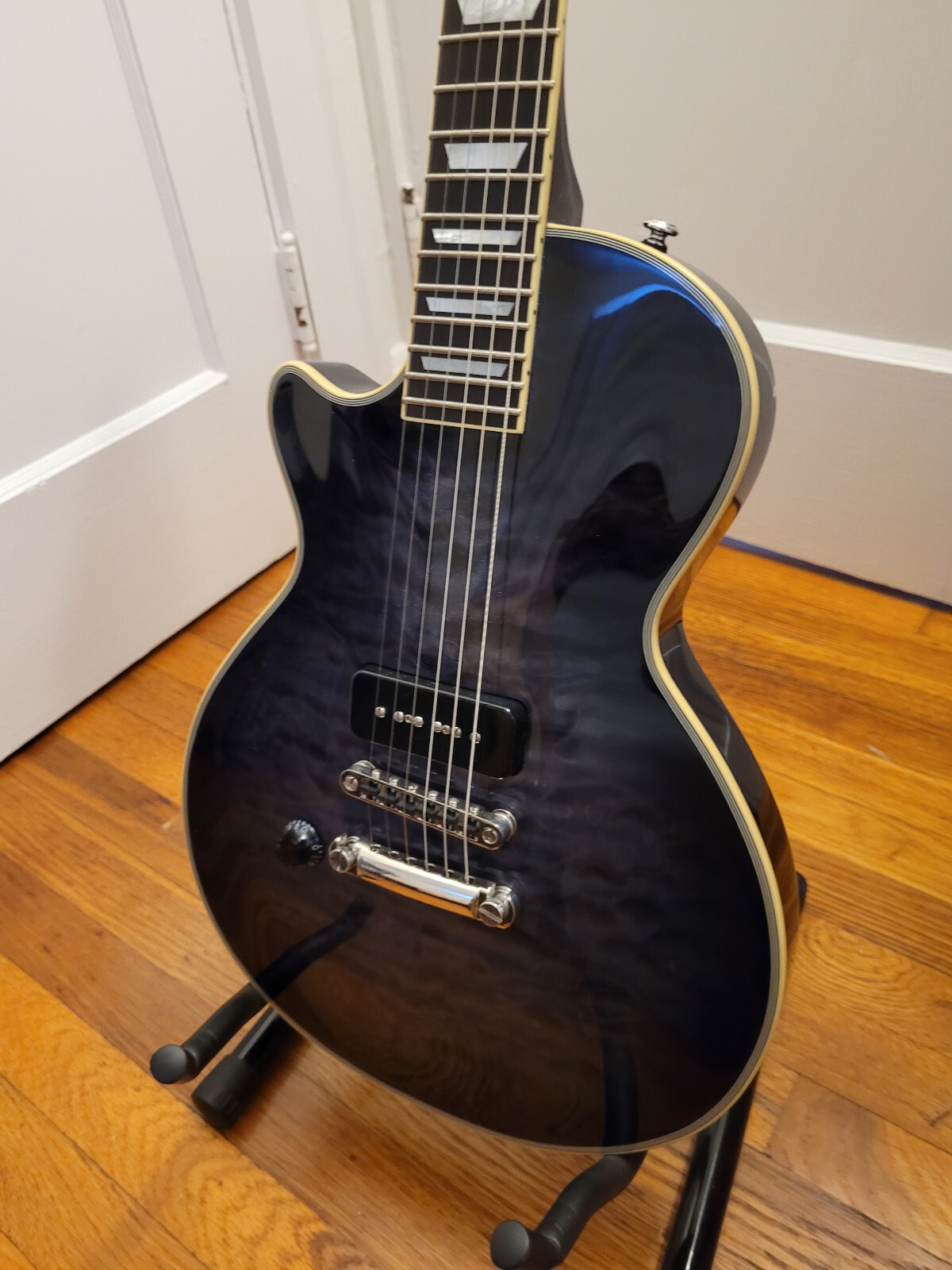 Agile AL-3100MCC Black electric guitar w/ case Wolfetone upgrade left handed
