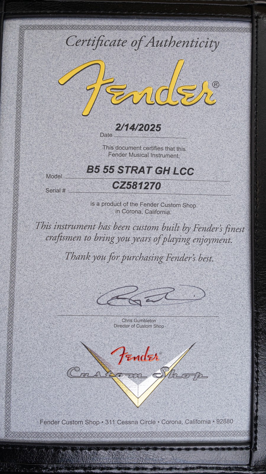 Fender Custom Shop 1955 Stratocaster Deluxe Closet Classic Limited Edition Elect