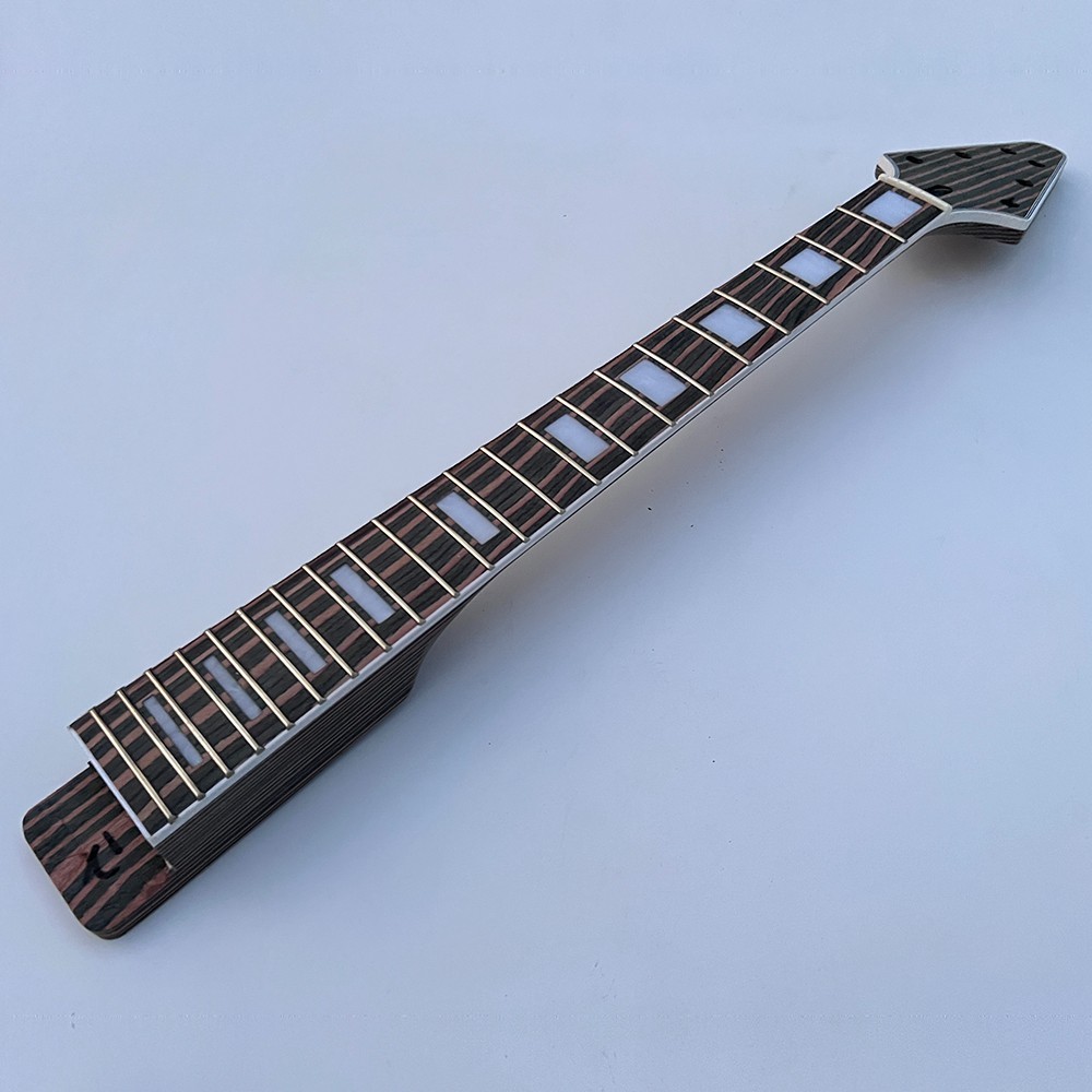 Bone Nuts DIY Electric Guitar Kits Set In V shape Bridges Zebrawood Free Ship