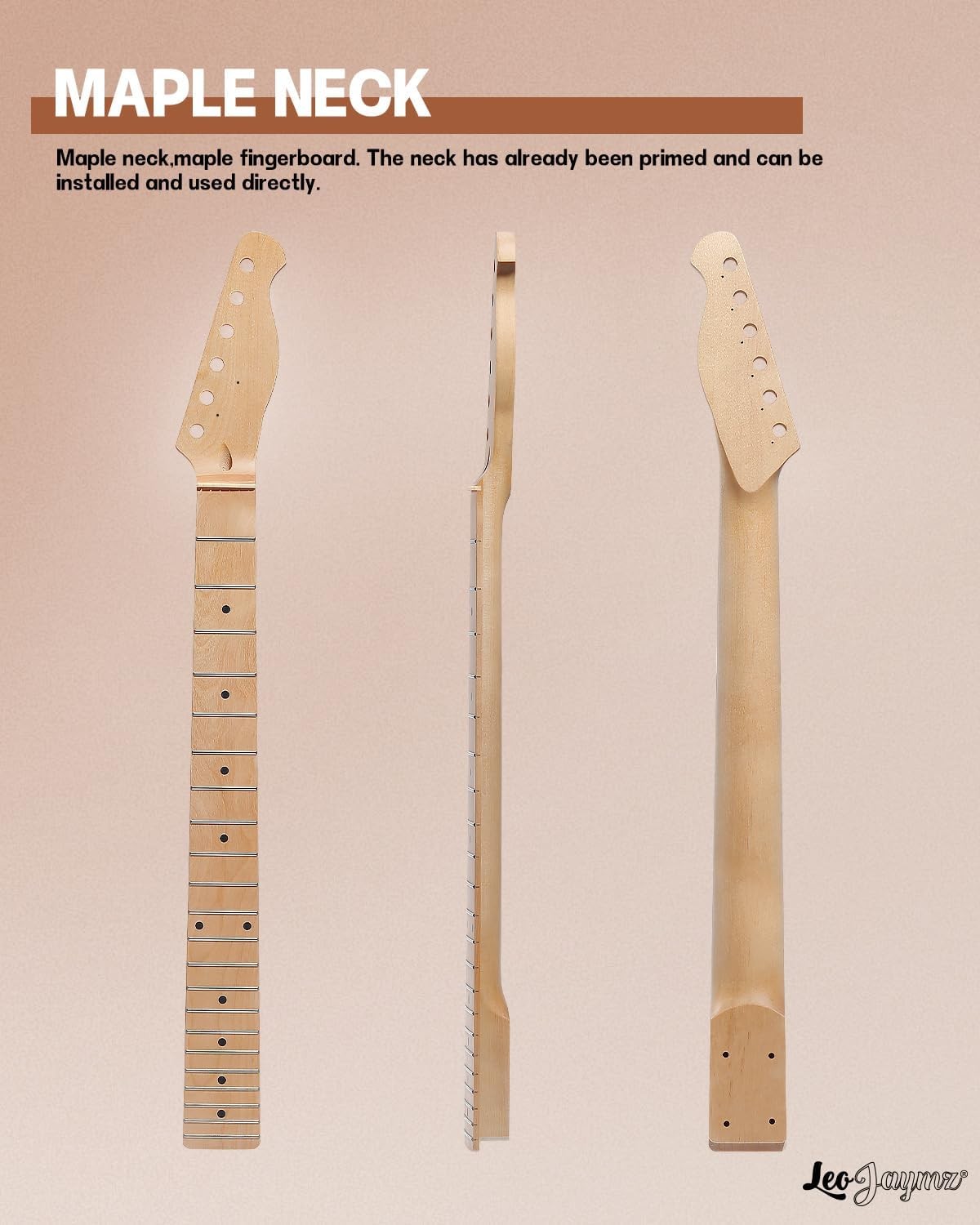 DIY Tele Style Electric Guitar Kit GOLD Mahogany Body,Maple Neck, Incl Parts!