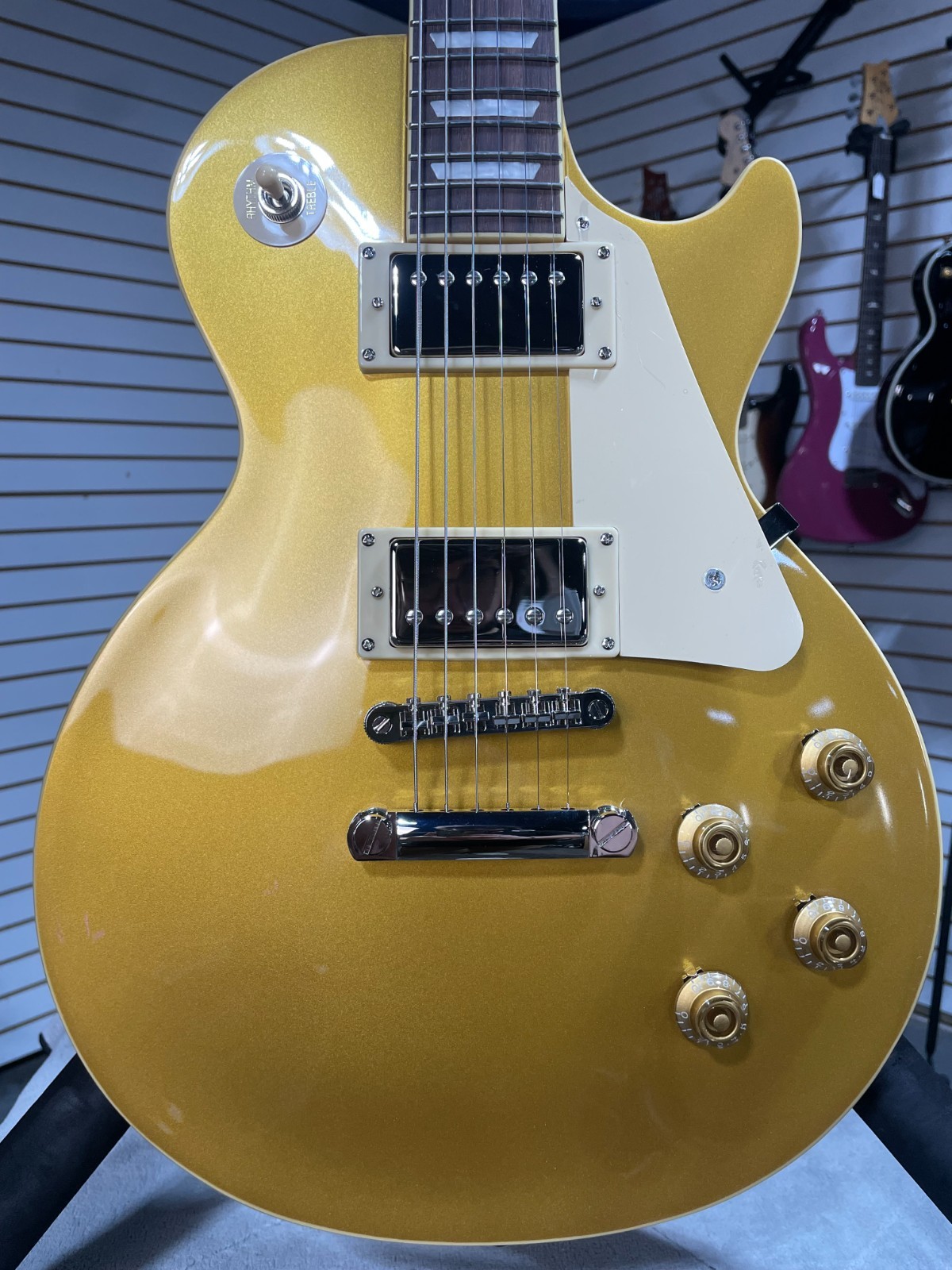 Epiphone Les Paul Standard 50s Electric Guitar – Gold w/Gig Bag & PLEK*D #504