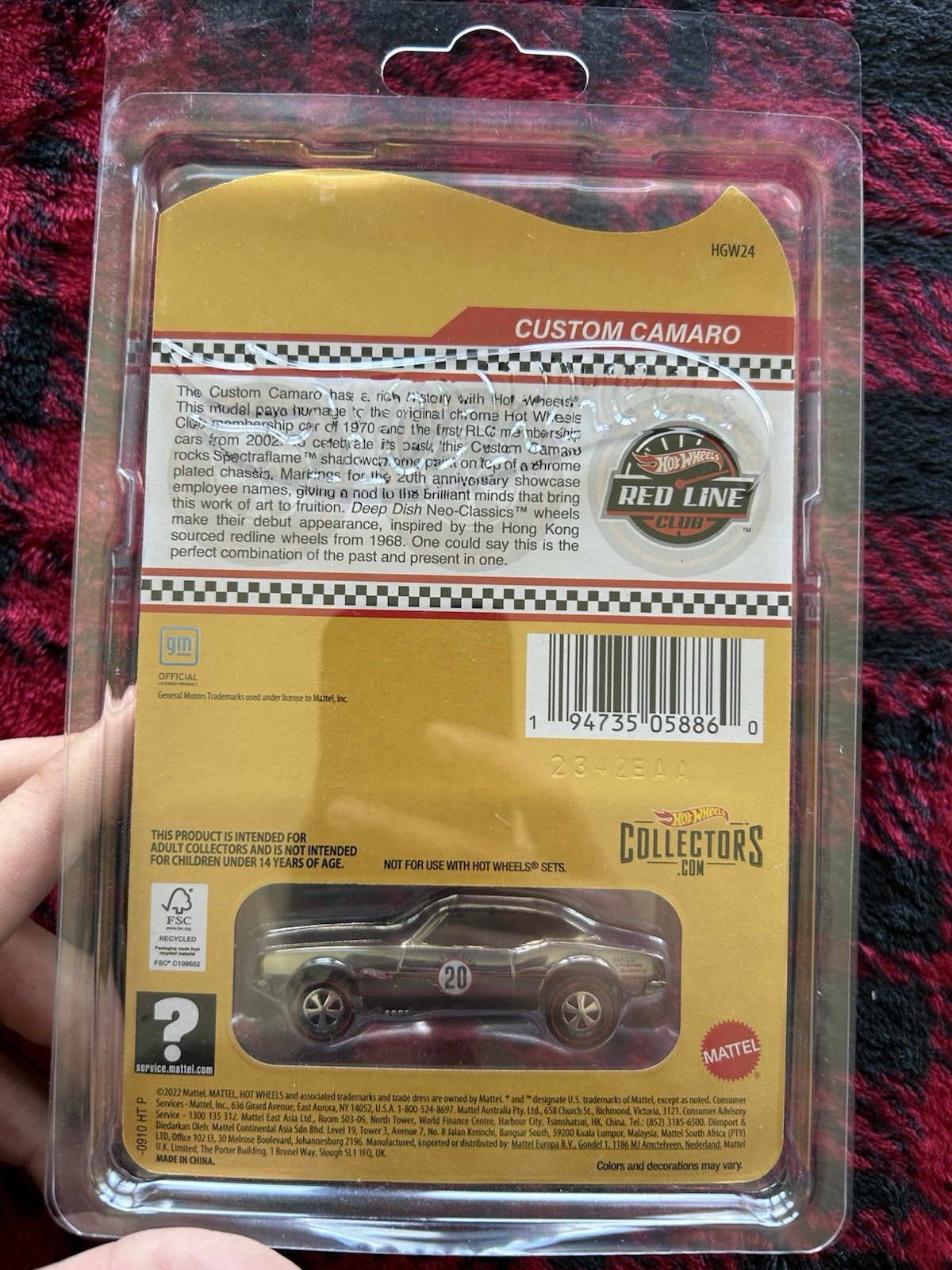 Hot Wheels Chevrolet Camaro 1:64 Diecast Vehicle
