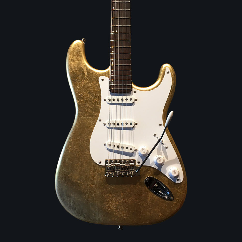 FRANCHIN Mercury guitar Glossy METALLIC LEAF Alder gold S-type *MADE TO ORDER