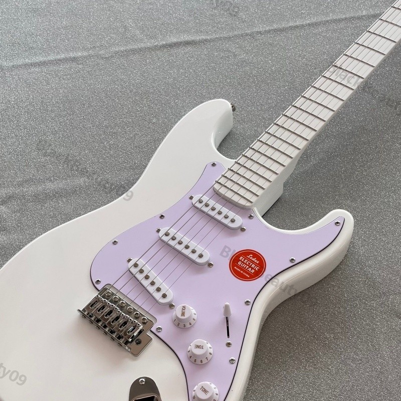ST Solid Body Electric Guitar Bone Nut Stainless Rounded Fret Edge C Shape Neck