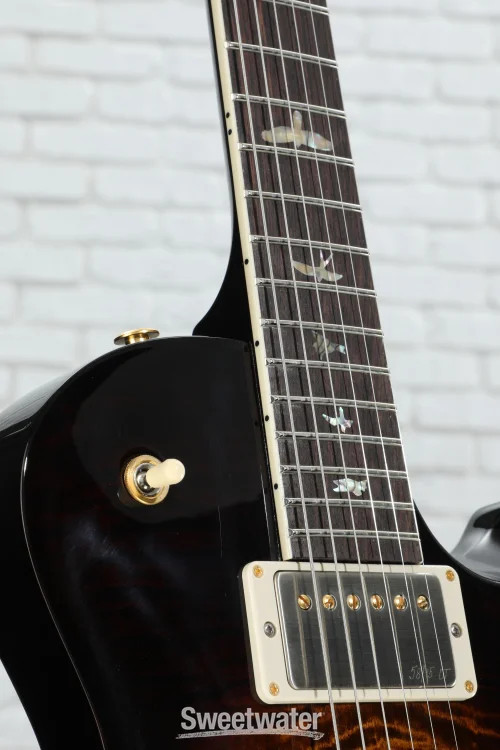 PRS McCarty Singlecut 594 10-Top Electric Guitar – Black Gold Wraparound Burst