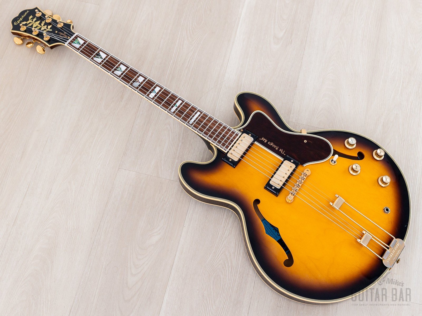 2000 Epiphone USA John Lee Hooker Signature 1964 Sheraton Sunburst w/ Case