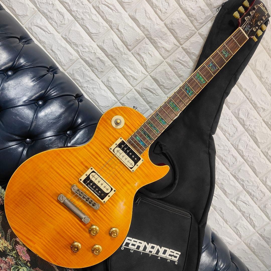 Burny Super Grade Les Paul type W/Gig bag Electric Guitar Used From Japan