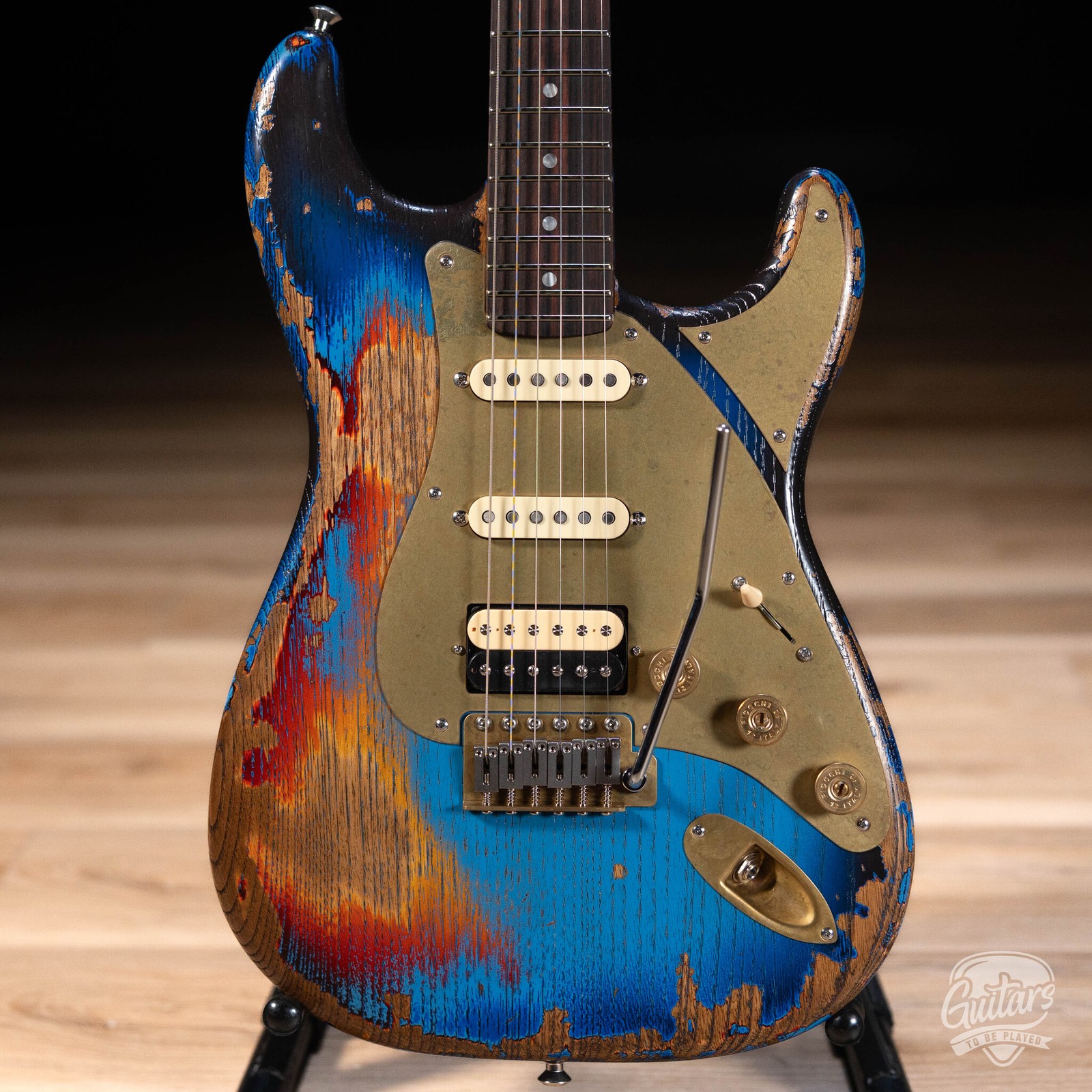 Paoletti Alfa Loft HSS Ebony Fretboard “Stratospheric” S-Style – Heavy Deep Blue