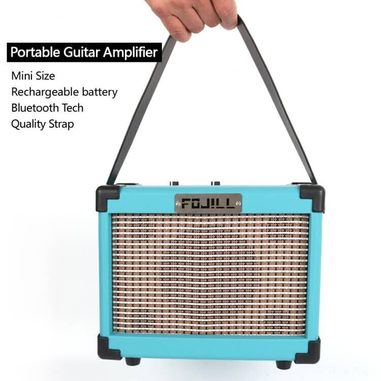 Full size electric PJ bass set with amplifier gigbag strap strings cable in blue