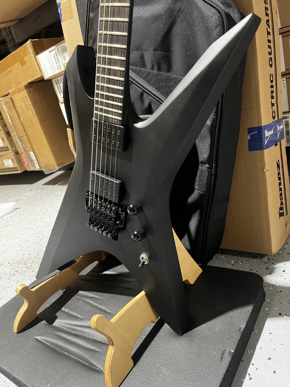 Ibanez Iron Label Xiphos Electric Guitar – Black Flat