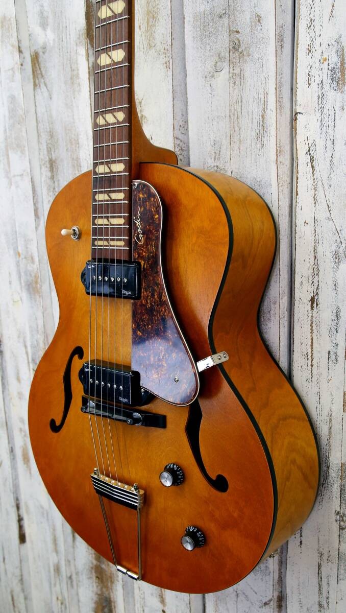 Godin 5Th Avenue Jumbo P90 Harvest Gold Full Aco