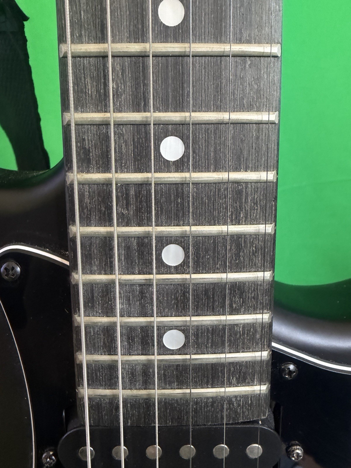 S Style Electric Guitar Upgraded Pickups Tremolo Frets Level Action Low Blackout