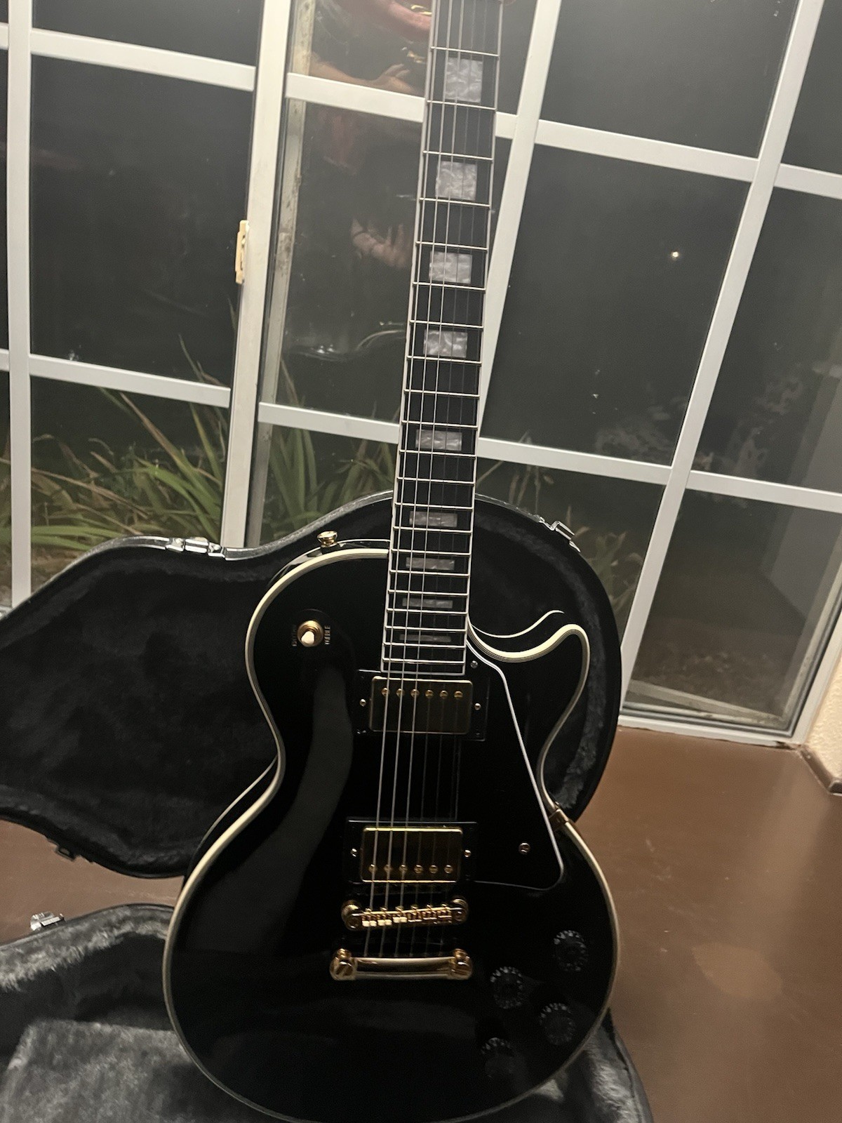 Epiphone Les Paul Custom Pro Electric Guitar Black, Ebony, Gold