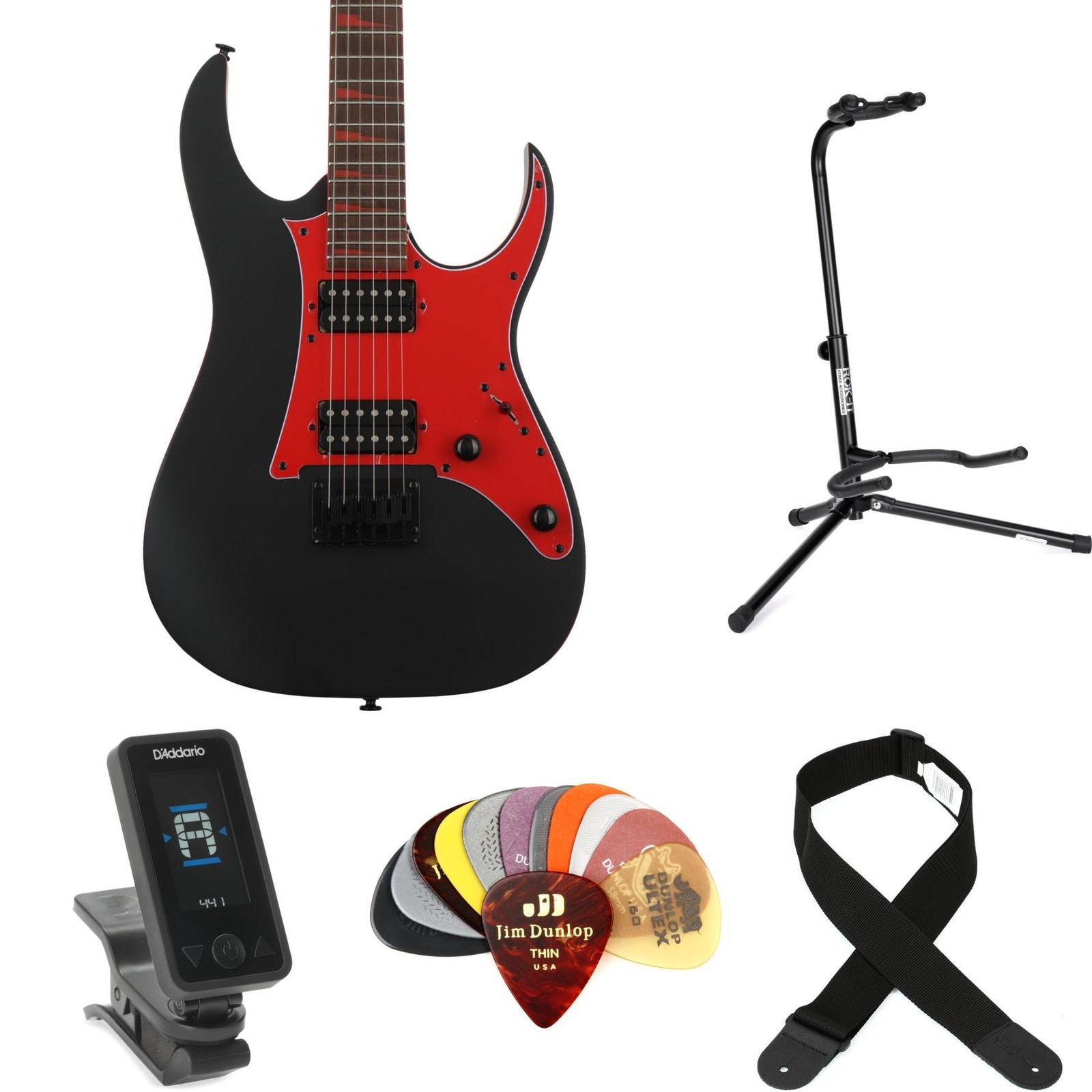 Ibanez Gio GRG131DX Essentials Bundle – Black Flat